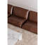 Chaise de coin en cuir Zeppelin Hickory grillé