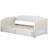 Twin Xl Extendable Upholstered Daybed, Beige, Led , Two Storage Drawers, And Pine Beige Convertible Daybed From To King, Upholstered, Stable Frame-916703324