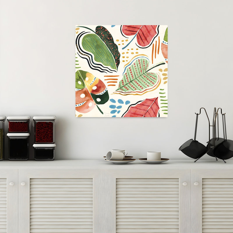 Rainforest Pattern Ia Abstract Tropical Art, 18" H x 18" W