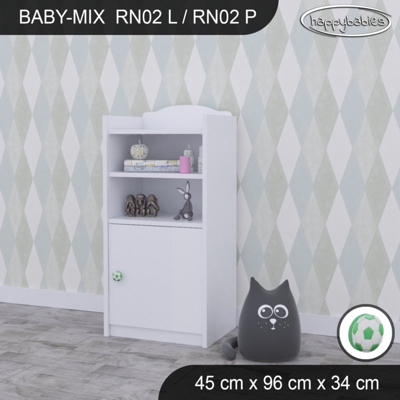 96cm H X 45cm W Kids Cube, White/Green