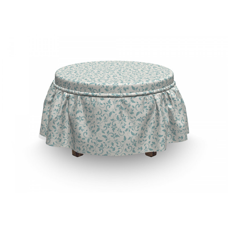 Housse pour à repose-pieds fleur victorian