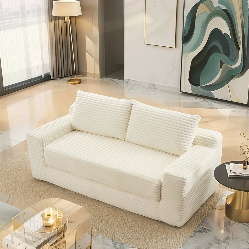 Canapé convertible avec mousse à mémoire de forme, structure en acier, sans assemblage, conception compacte pour petits espaces et utilisation polyvalente