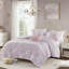 Édredon double / grand avec motif cachemire floral, 2 taies décoratives et coussins