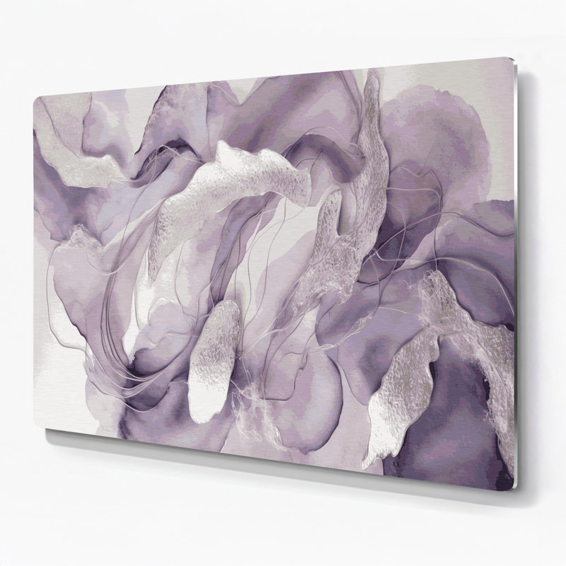 Aquarelle abstraite, art mural en métal beige 12, H 20 po x l 24 po