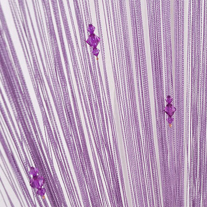 Panneau de rideau simple semi-diaphane avec passe-tringle Pikus, Mauve