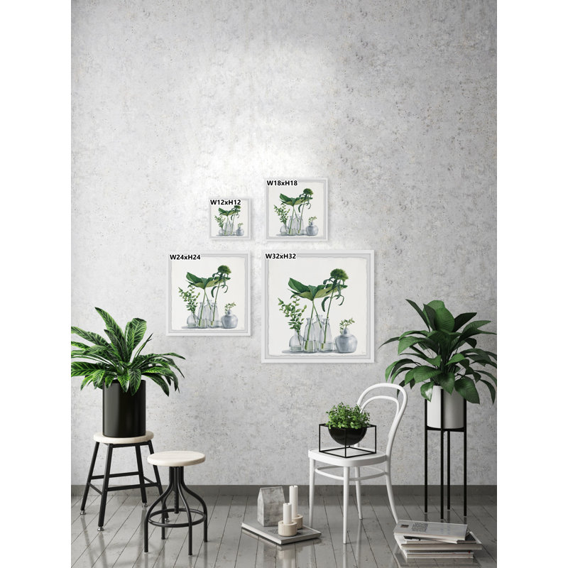 «Clear Greens» par Parvez Taj - reproduction d'art sur papier encadrée, H 24 po x l 24 po x P 1,5 po