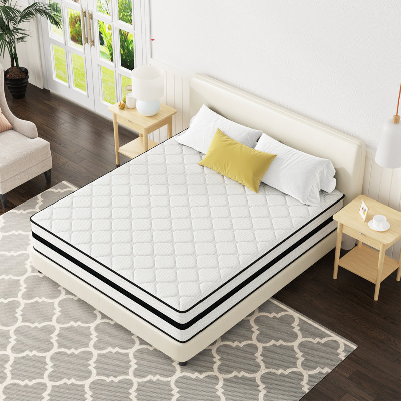Très grand matelas hybride de 10 pouces dans une boîte | Mousse à mémoire de forme et ressorts ensachés individuels pour soutenir les bords et soulager la pression | Mi-ferme | Certifié Certipur-us