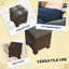 Ensemble de 2 repose-pieds en osier pour repose-pieds-467851403