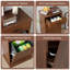  Armoire poubelle inclinable 15 gallons, finition texturée, rangement caché pour les déchets de cuisine et de salon - noyer-122602528