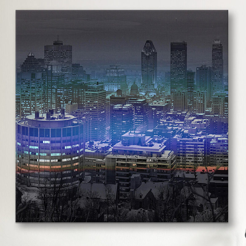 Montréal, canada, reproduction de photo sur toile, H 18 po x l 18 po x P 0,75 po