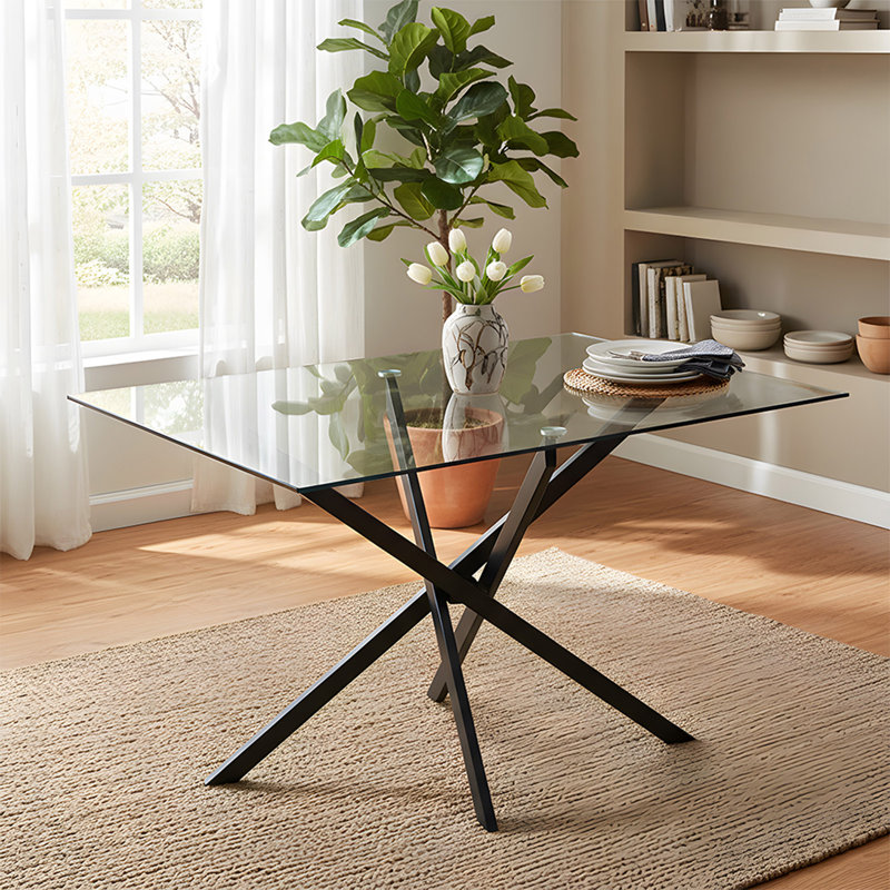 Metal Base Dining Table