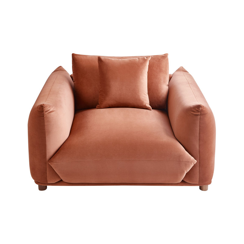 LUVOS Upholstered Armchair, Brown