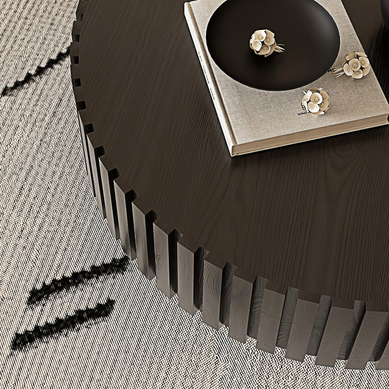 Table basse ronde, Noir