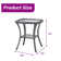 Bonia Wicker Rattan Side Table With Built-In Glass