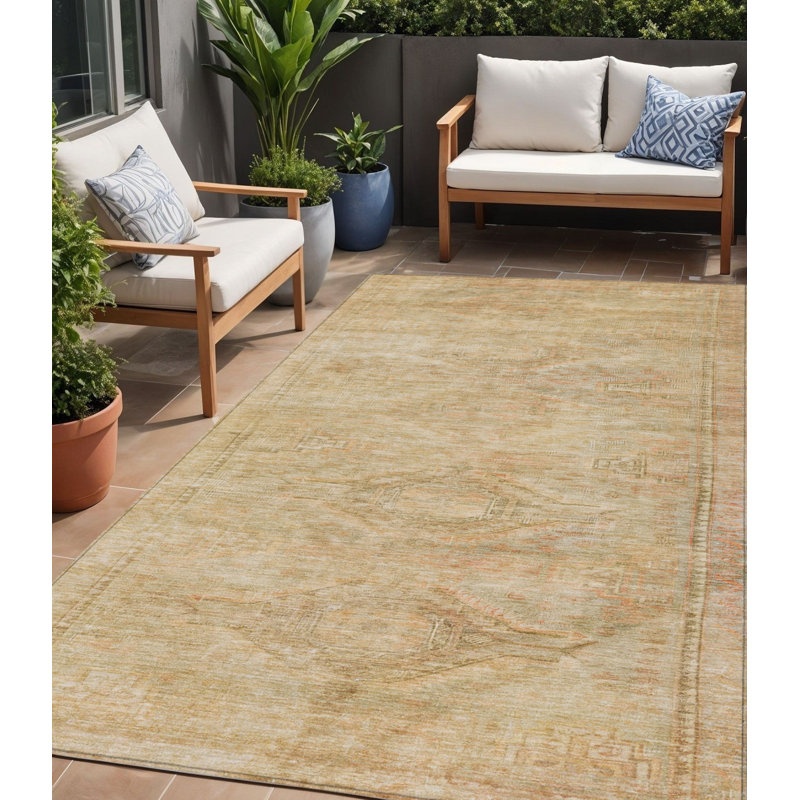 Tapis intérieur / extérieur lavable 5 pi x 8 pi Aztec