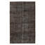 Tapis noir en laine noué à la main de conception unique 2000S 4 pi 11 po x 7 pi 10 po Oktawian