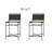 Upholstered Counter Stool with Metal Frame