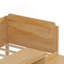 Lit de jour simple en bois avec tablettes de rangement et casiers, lit multifonctionnel avec bureau d'étude-660787540