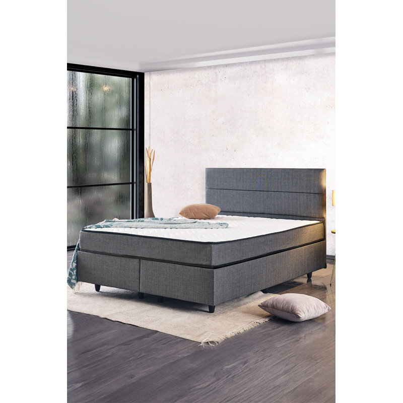 Ultra Firm Orthopedic Mattress, 47.2 x 78.7 x 8.3 inches | Multi Spring System, Jacquard Fabric Cover, Silicon Fiber, Quilting Foam | White & Grey Chevron Design | Edge Support Foam for Superior Comfort