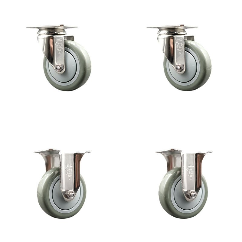 Ensemble de roulettes 4 pièces en polyuréthane