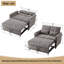 2 Seater Convertible Linen Sofa Bed-1172008658