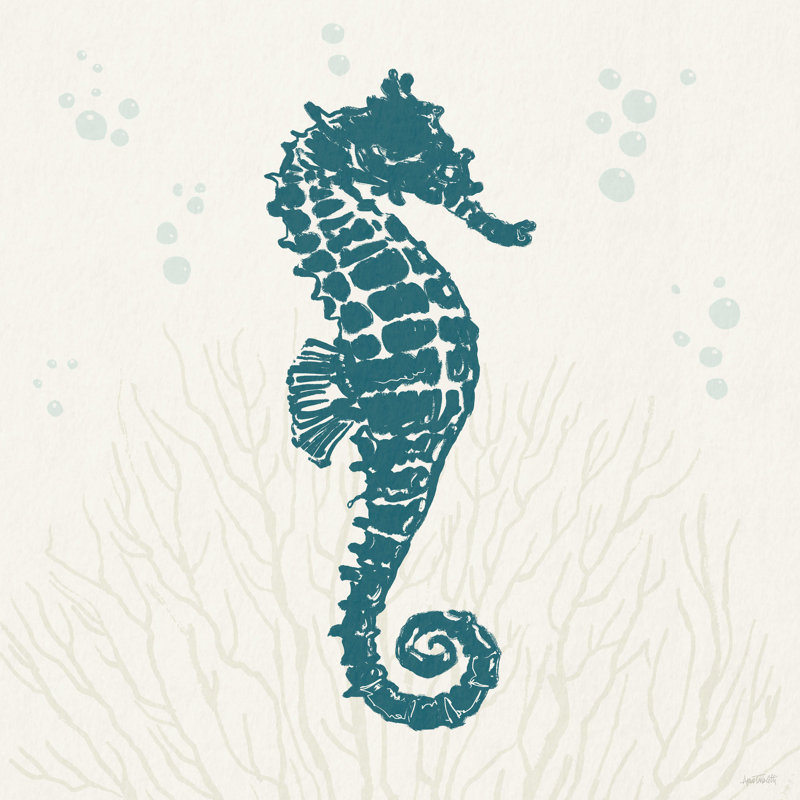 «Shillington Seaside Style II Blue» par - impression sur toile tendue, H 12 po x l 12 po