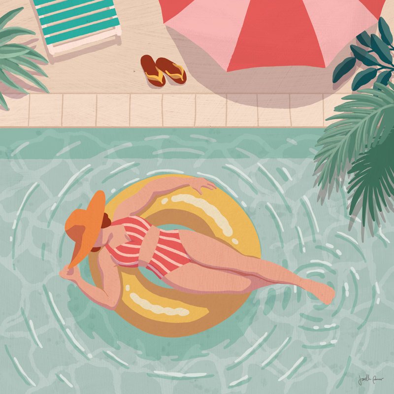 «Beach Babes II» par Janelle Penner - reproduction imprimée, H 20 po x l 20 po