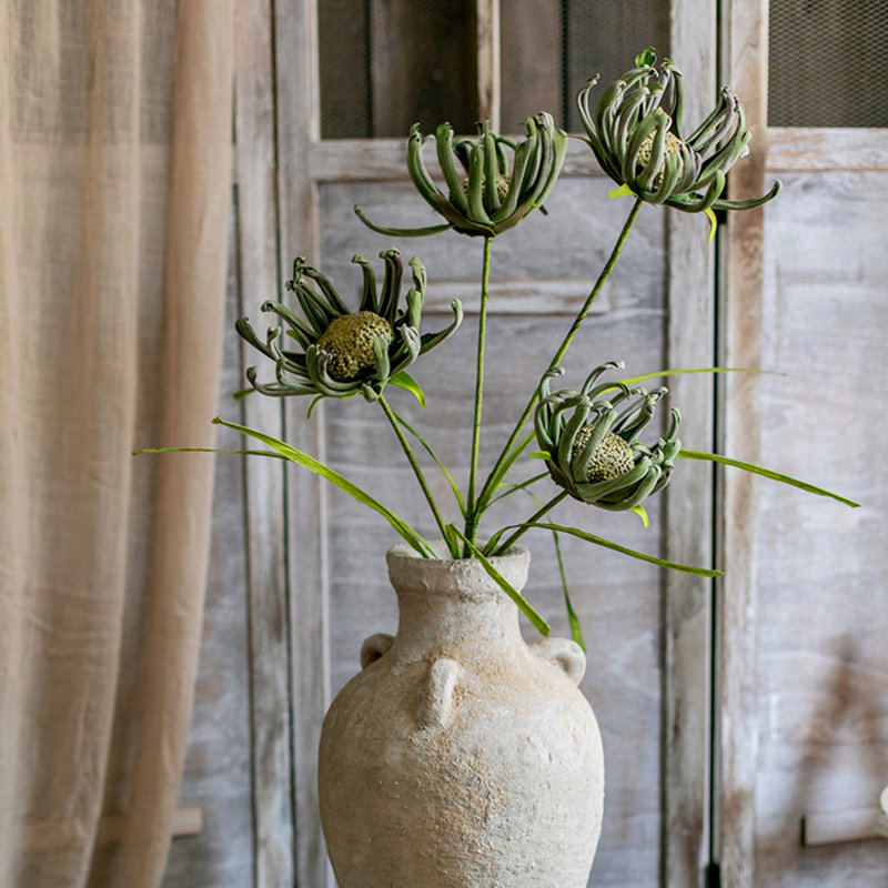 Art avec tiges de tournesol, 3 tiges, Vert
