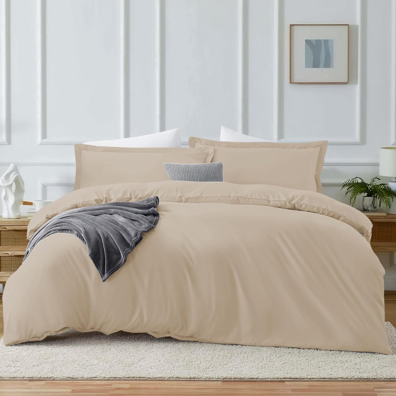 Ensemble de housse de couette en microfibre très douce Simply Soft™, Gris, Housse de couette simple + 1 taie décorative
