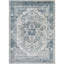 Grey Traditional Rug, Bordered Floral Stain Resistant Easy to Clean Rug For Living Room, Dining Room, Bedroom-1241708285