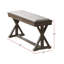 Banc contemporain contemporain en bois massif avec placage en bois massif