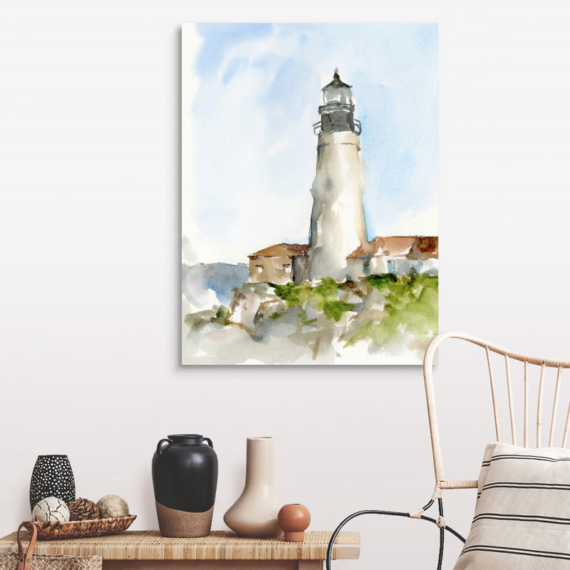 Étude du phare Plein Air II par Ethan Harper - reproduction d'art, H 40 po x l 30 po x P 1,25 po, Toile tendue