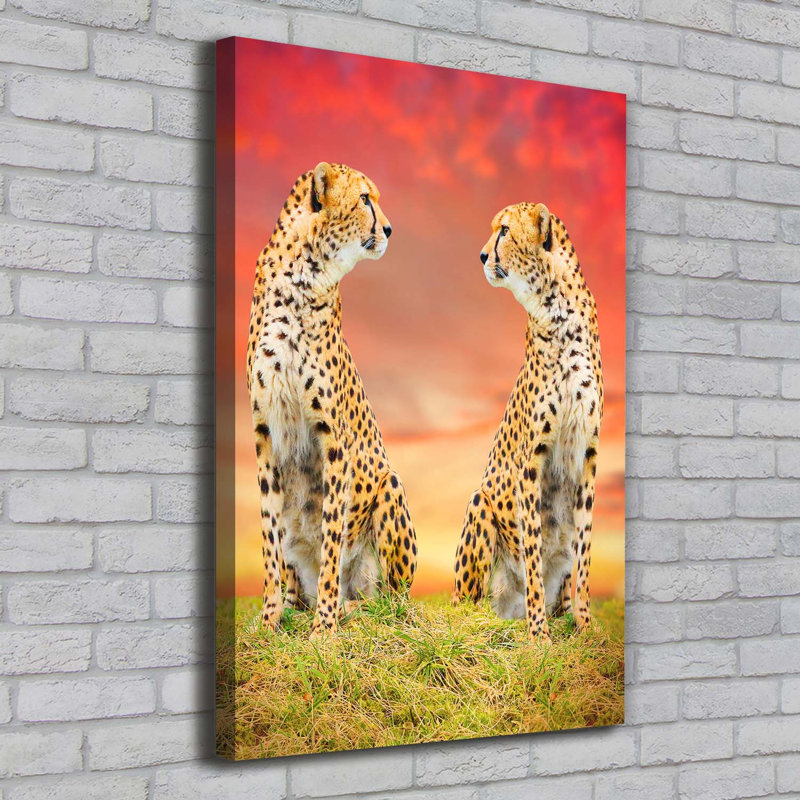 Two Cheetahs - Wrapped Canvas Print