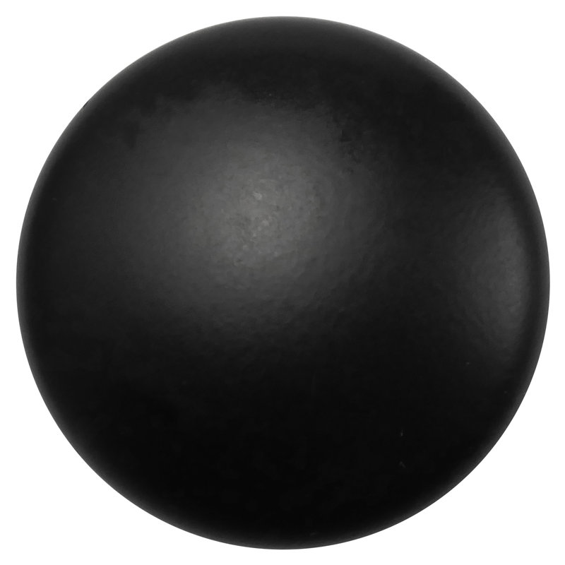 Matte Black Round Steel Cabinet Knob with Mounting Hardware