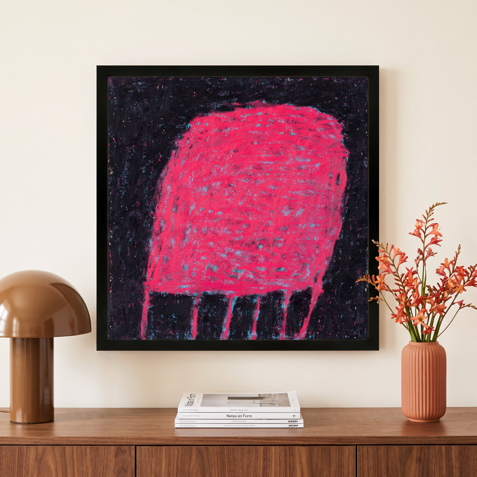 Dreya "Love Bug" Print by Stephanie Dennis, 16" H x 16" W  x 1.25" D, Black