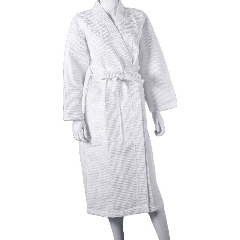 Reffett Waffle Bath Robe Dressing Gown Unisex, Large/Extra Large, Dark Grey