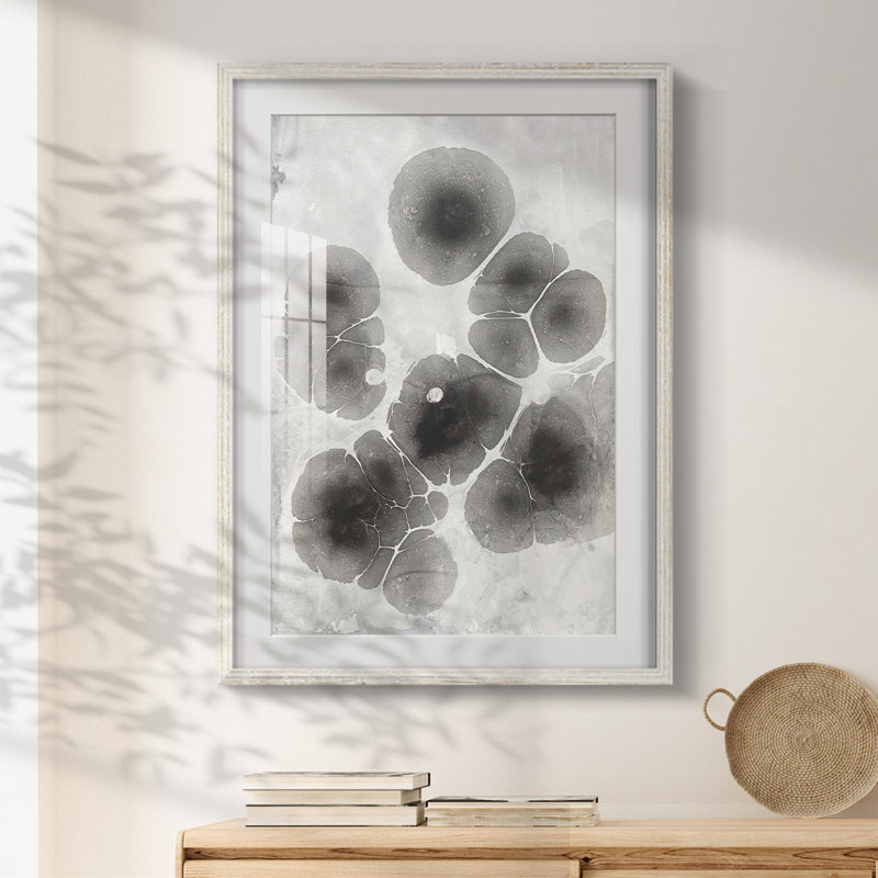 Marbling V -Framed Print, 28.5" H x 20.5" W, White