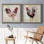 Pecking l'ordre I - ensemble de 2 peintures sur toile encadrées-1715453261-1715453252