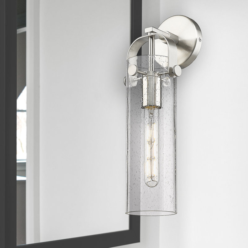 Applique murale 1 lumière 4 po Erie, Grainé, Nickel satiné