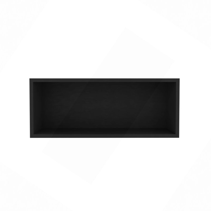 Modern Floating Shelves, Rock Wall Cabinet With Open Storage, Black