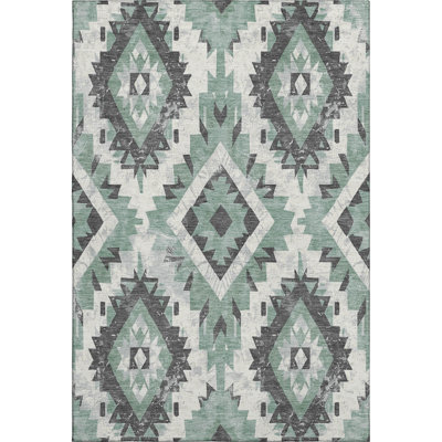 Premium Machine Washable Crestover AMF1878 Aztec Rug