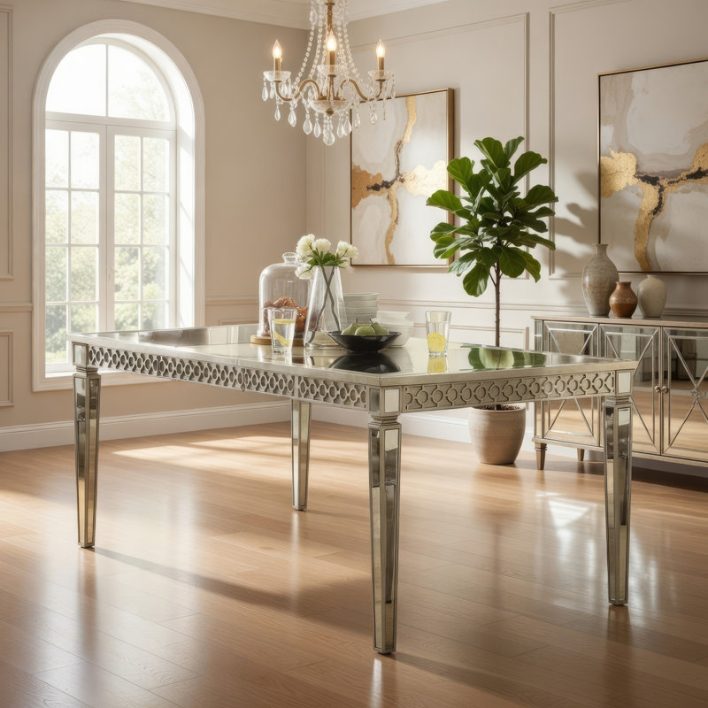 Atlas Extendable Glass Top Dining Table