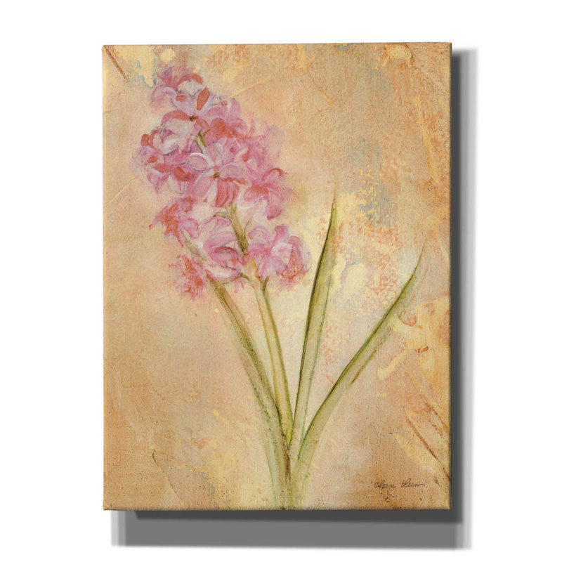 «Pink Hyacinth» par Cheri Blum, art mural sur toile, H 16 po x l 12 po x P 0,75 po