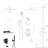 Shower System With Waterfall Tub Spout,10 Inch Wall Mounted Square Shower System With Rough-In Valve-126529142