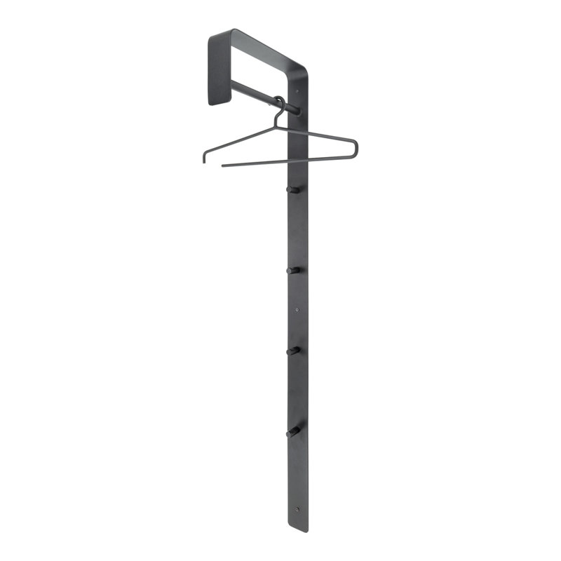 ARCUS Steel Wall 4 - Hook Coat Rack, Black