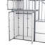 Lit superposé simple gris et blanc en métal avec garde-robe et rangement, pour le confort de la chambre à coucher