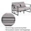 Sofas 2 Seater Armchair Living Room Sofa Linen Couch With Cushions Fabric Sofa Grey-1081882875