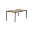 SoHo Rectangle Teak Aluminum Outdoor Dining Table-1161318118-1161315141