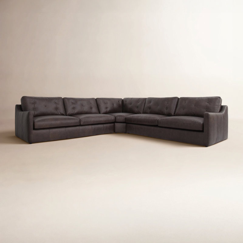 Thurlow Leather Modular 3 - Piece Sectional