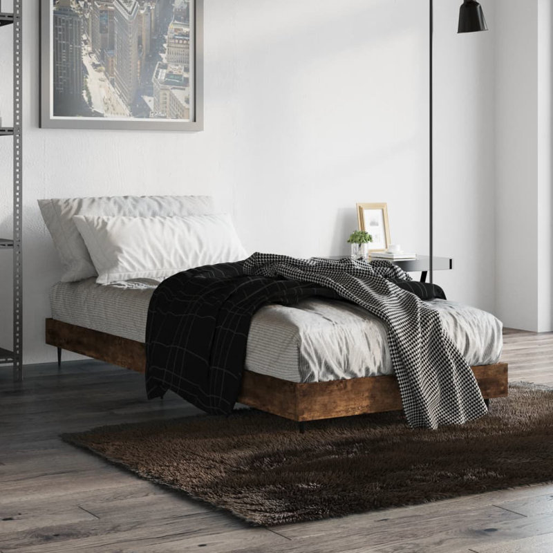 Patrice Platform Bed, Small Single (2'6), Smoked Oak